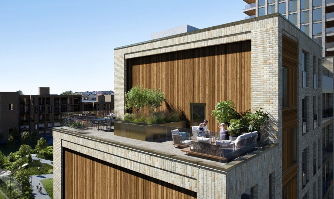 Arkitekt tegninger av Parken i Mitt Hillevåg