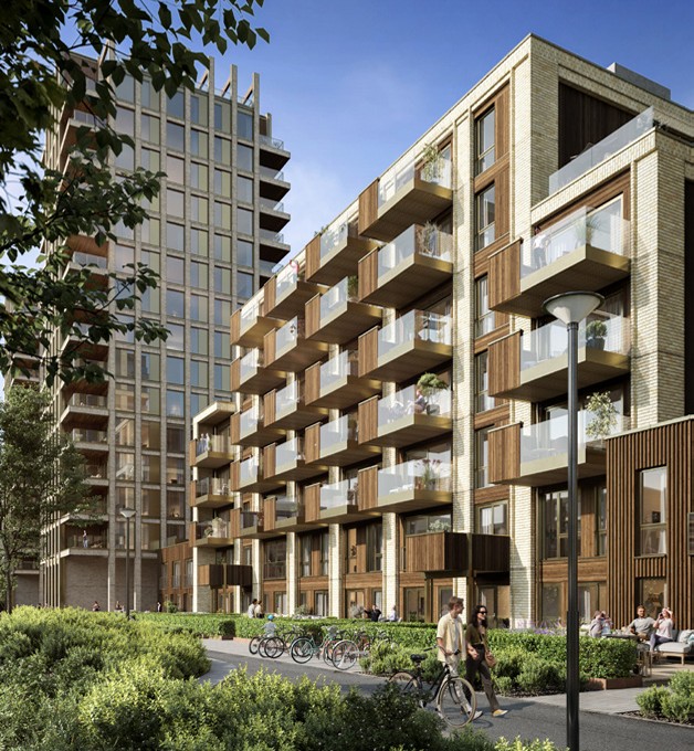 Arkitekt tegninger av Parken i Mitt Hillevåg